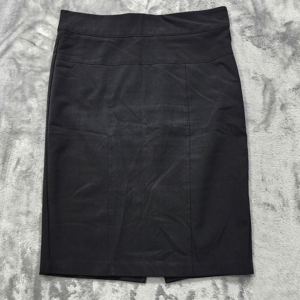 Vintage Hollywould Skirt Womens 3 Juniors Black Pencil Stretch Back Slit Office‎
